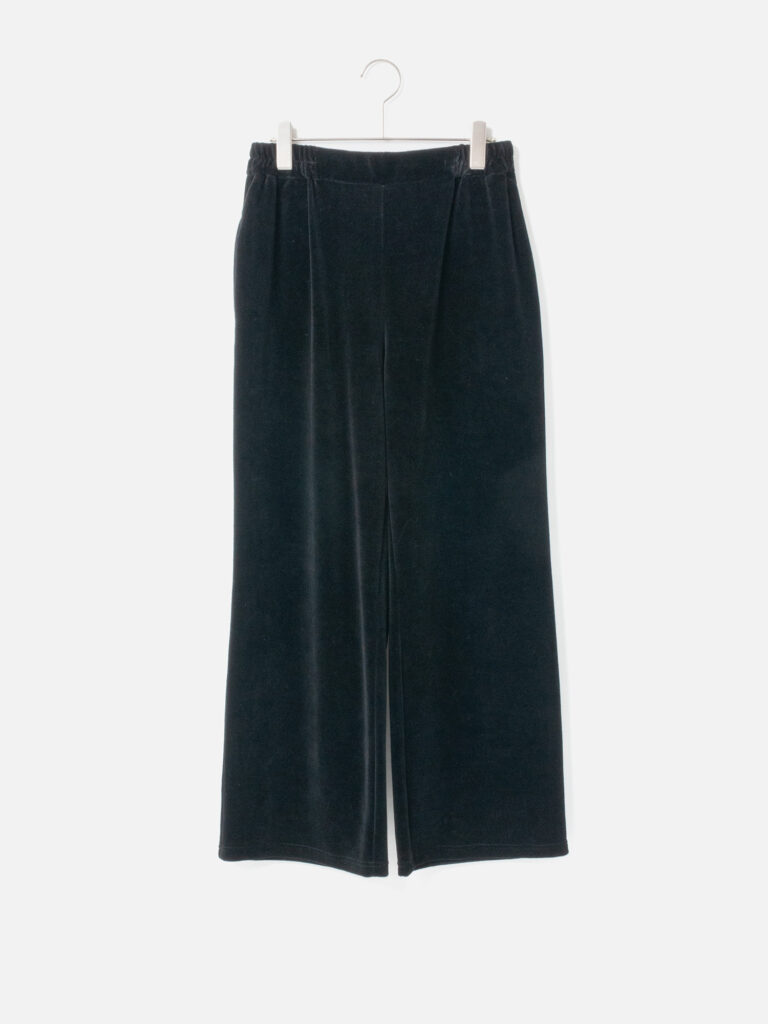 Cotton velour semi-wide pants / Harriss